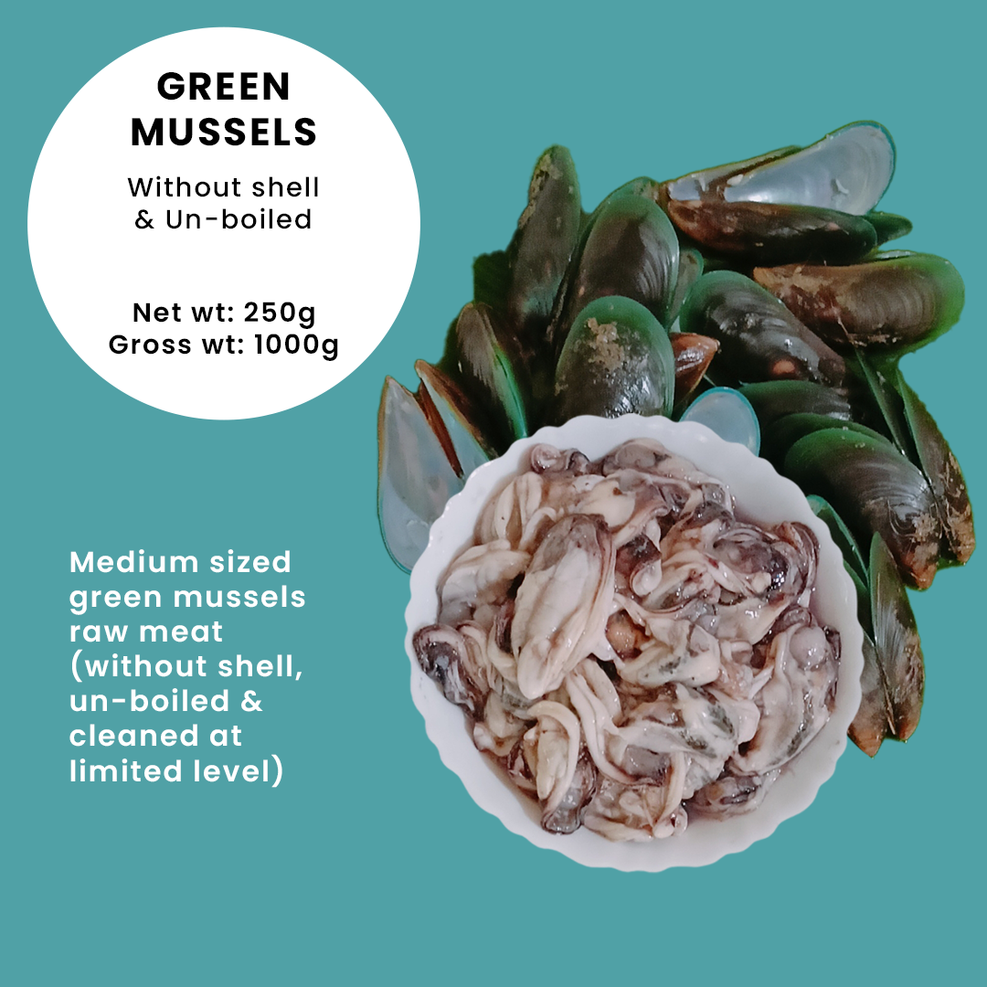 Green Mussels – Without Shell And Un-boiled