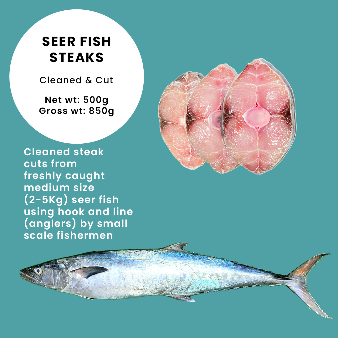 Seer Fish Steaks – Cleaned & Cut