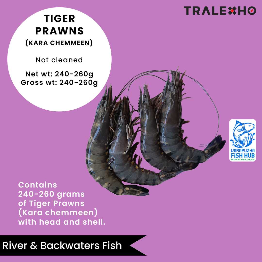 Tiger Prawns (Kara Chemmeen) – With head and shell